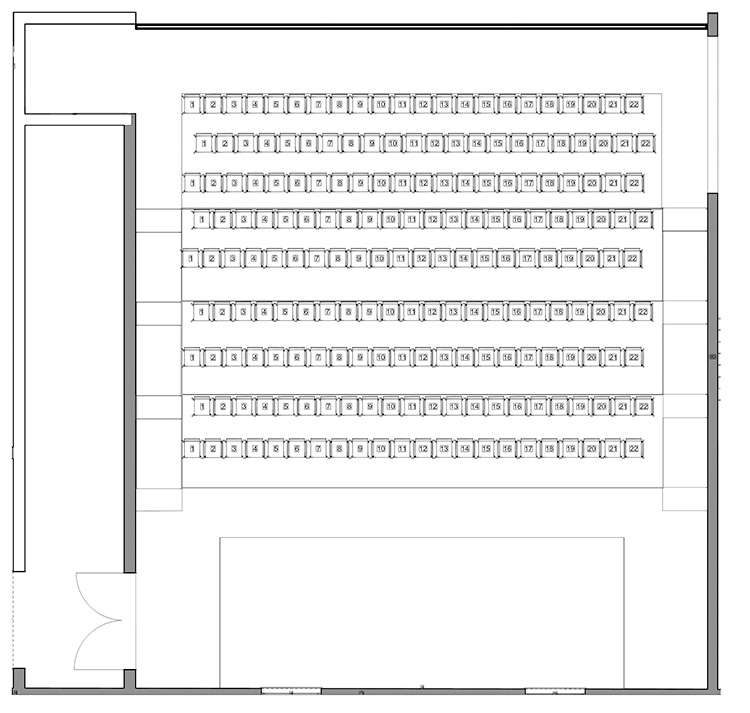 Milchwerk – Grundriss – KS Grundriss des kleinen Saals im Milchwerk Radolfzell