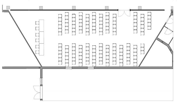 Milchwerk – Grundriss – TG1 Grundriss des Tagungsraums 1 im Milchwerk Radolfzell